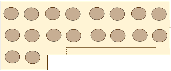 In the case of 180 seated guests